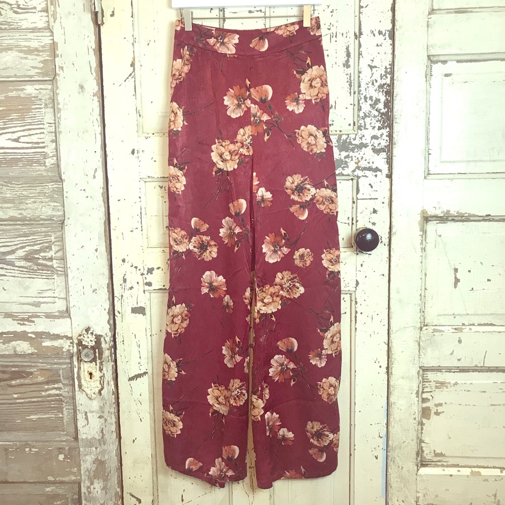 Cotton candy LA flowy floral pants